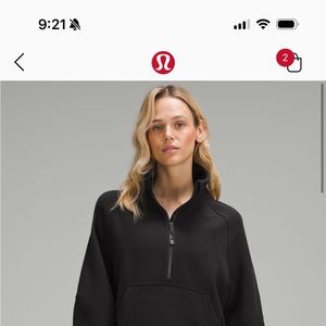 Lululemon Scuba oversized 1/2 zip funnel neck size m/l